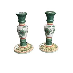 Vintage Pfaltzgraff candle holders "French Quarter" pattern Set Of 2 Collectible
